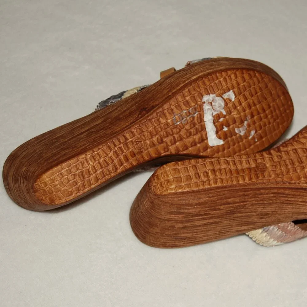 Italian Shoemakers, Wildflower Platform Wedge Slide Sandals Women EU 40 (US 9) - Picture 12 of 13